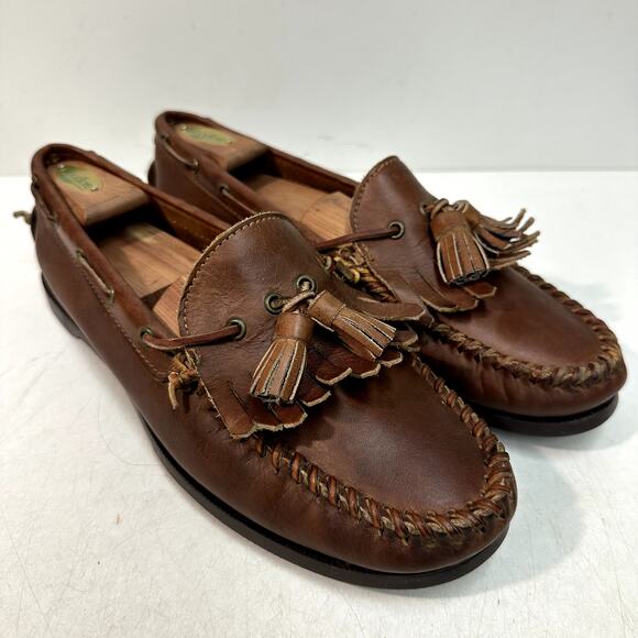 VERY GOOD Rancourt & Co. x Polo Country Handsewn Moccasin Kiltie Loafer USA 11 - Picture 2 of 12